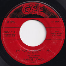 画像をギャラリービューアに読み込む, Frankie Lymon, Teenagers - I Want You To Be My Girl / I'm Not A Know It All (7 inch Record / Used)