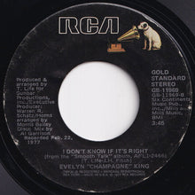 画像をギャラリービューアに読み込む, Evelyn Champagne King - Shame / I Don't Know If It's Right (7 inch Record / Used)