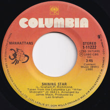 画像をギャラリービューアに読み込む, Manhattans - Shining Star / I'll Never Run Away From Love Again (7 inch Record / Used)