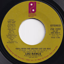 画像をギャラリービューアに読み込む, Lou Rawls - You'll Never Find Another Love Like Mine / Let's Fall In Love All Over Again (7 inch Record / Used)