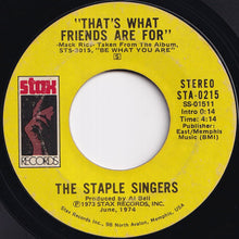 画像をギャラリービューアに読み込む, Staple Singers - City In The Sky / That's What Friends Are For (7 inch Record / Used)