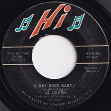画像をギャラリービューアに読み込む, Al Green - Tired Of Being Alone / Get Back Baby (7 inch Record / Used)