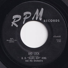 画像をギャラリービューアに読み込む, B. B. Blues Boy King And His Orchestra - Sweet Little Angel / Bad Luck (7 inch Record / Used)