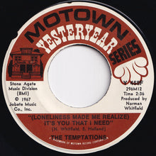 画像をギャラリービューアに読み込む, Temptations - I Wish It Would Rain / (Loneliness Made Me Realize) It's You That I Need (7 inch Record / Used)