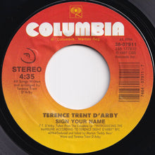 画像をギャラリービューアに読み込む, Terence Trent D'Arby - Sign Your Name / Greasy Chicken (7 inch Record / Used)