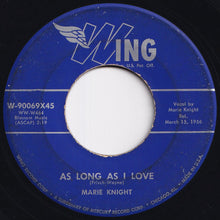 画像をギャラリービューアに読み込む, Marie Knight - As Long As I Love / Tell Me Why (7 inch Record / Used)
