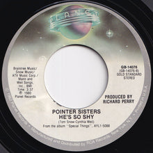 画像をギャラリービューアに読み込む, Pointer Sisters - Fire / He's So Shy (7 inch Record / Used)