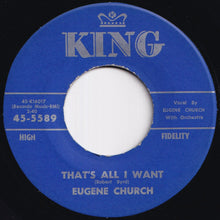 画像をギャラリービューアに読み込む, Eugene Church - That's All I Want / Geneva (7 inch Record / Used)