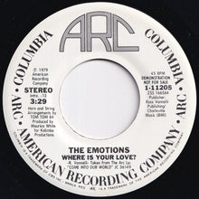 Load image into Gallery viewer, Emotions - Where Is Your Love? / Where Is Your Love? (7 inch Record / Used)