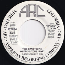 Load image into Gallery viewer, Emotions - Where Is Your Love? / Where Is Your Love? (7 inch Record / Used)
