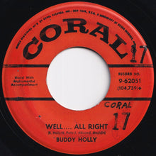 画像をギャラリービューアに読み込む, Buddy Holly - Heartbeat / Well.... All Right (7 inch Record / Used)