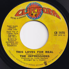 画像をギャラリービューアに読み込む, Impressions - This Loves For Real / Times Have Changed (7 inch Record / Used)