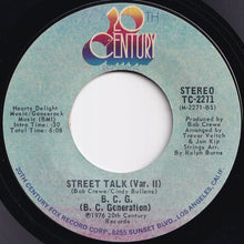 画像をギャラリービューアに読み込む, B.C.G. (B.C. Generation) - Street Talk / (Var. II) (7 inch Record / Used)
