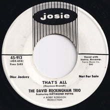 画像をギャラリービューアに読み込む, David Rockingham Trio - That's All / Dawn (7 inch Record / Used)