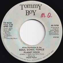 Load image into Gallery viewer, Afrika Bambaataa & Soulsonic Force - Planet Rock (Vocal) / (Instrumental) (7 inch Record / Used)