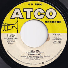 画像をギャラリービューアに読み込む, Simon Said - Smile / Tell Me (7 inch Record / Used)