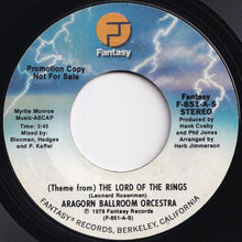 画像をギャラリービューアに読み込む, Aragorn Ballroom Orcestra - (Theme From) The Lord Of The Rings (Stereo) / (Mono) (7 inch Record / Used)
