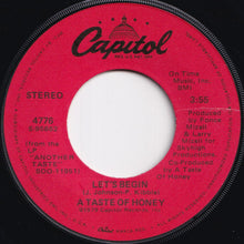 Load image into Gallery viewer, A Taste Of Honey - Race / Let's Begin (7 inch Record / Used)