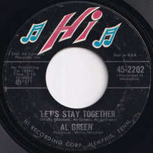 Load image into Gallery viewer, Al Green - Let's Stay Together / Tomorrow's Dream (7 inch Record / Used)