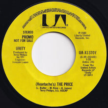 Load image into Gallery viewer, Unity - (Heartache's) The Price / (Heartache's) The Price (7 inch Record / Used)