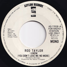 Load image into Gallery viewer, Rod Taylor - I Know (You Don't Love Me No More) (Stereo) / (Mono) (7 inch Record / Used)
