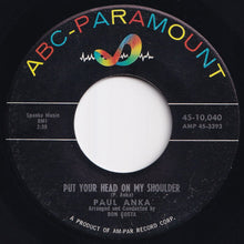 Load image into Gallery viewer, Paul Anka - Put Your Head On My Shoulder / Don't Ever Leave Me (7 inch Record / Used)