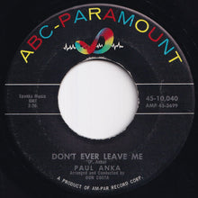 Load image into Gallery viewer, Paul Anka - Put Your Head On My Shoulder / Don't Ever Leave Me (7 inch Record / Used)