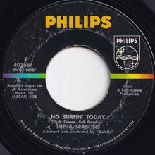 Load image into Gallery viewer, Four Seasons - Dawn (Go Away) / No Surfin' Today (7 inch Record / Used)