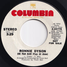 画像をギャラリービューアに読み込む, Ronnie Dyson - One Man Band (Plays All Alone) (Stereo) / (Mono) (7 inch Record / Used)