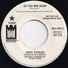 画像をギャラリービューアに読み込む, Carol Douglas - So You Win Again / So You Win Again (7 inch Record / Used)