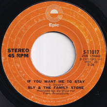 画像をギャラリービューアに読み込む, Sly & The Family Stone - If You Want Me To Stay / Babies Makin' Babies (7 inch Record / Used)