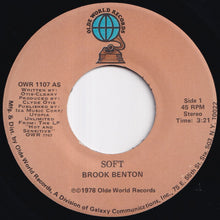 画像をギャラリービューアに読み込む, Brook Benton - Soft / Glow Love (7 inch Record / Used)