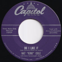 画像をギャラリービューアに読み込む, Nat King Cole - Looking Back / Do I Like It (7 inch Record / Used)
