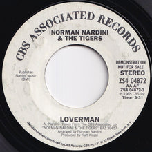 画像をギャラリービューアに読み込む, Norman Nardini And The Tigers - Loverman / Loverman (7 inch Record / Used)