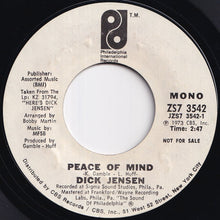 Load image into Gallery viewer, Dick Jensen - Peace Of Mind (Stereo) / (Mono) (7 inch Record / Used)