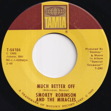 画像をギャラリービューアに読み込む, Smokey Robinson, Miracles - Abraham, Martin And John / Much Better Off (7 inch Record / Used)