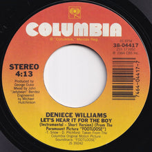 画像をギャラリービューアに読み込む, Deniece Williams - Let's Hear It For The Boy / (Instrumental - Short Version) (7 inch Record / Used)