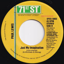画像をギャラリービューアに読み込む, Paul Lewis - Just My Imagination / (Instrumental) (7 inch Record / Used)