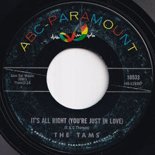 画像をギャラリービューアに読み込む, Tams - It's All Right (You're Just In Love) / You Lied To Your Daddy (7 inch Record / Used)