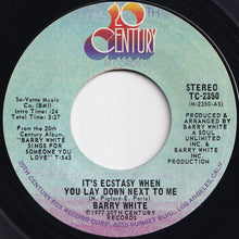 Load image into Gallery viewer, Barry White - It's Ecstasy When You Lay Down Next To Me / I Never Thought I'd Fall In Love With You (7 inch Record / Used)