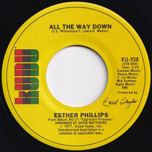画像をギャラリービューアに読み込む, Esther Phillips - All The Way Down / (Your Love Has Lifted Me) Higher & Higher (7 inch Record / Used)