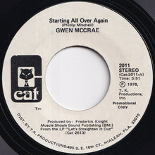 Load image into Gallery viewer, Gwen McCrae - Starting All Over Again / Starting All Over Again (7 inch Record / Used)