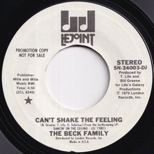 画像をギャラリービューアに読み込む, Beck Family - Can't Shake The Feeling / Can't Shake The Feeling (7 inch Record / Used)