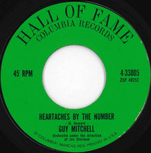 Load image into Gallery viewer, Guy Mitchell - Heartaches By The Number / Singing The Blues (7 inch Record / Used)