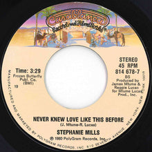 Load image into Gallery viewer, Stephanie Mills - What Cha Gonna Do With My Lovin' / Never Knew Love Like This Before (7 inch Record / Used)