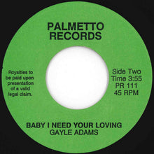 Load image into Gallery viewer, Spinners / Gayle Adams - City Full Of Memories / Baby I Need Your Loving (7 inch Record / Used)