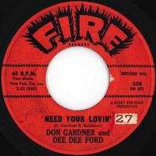 画像をギャラリービューアに読み込む, Don Gardner, Dee Dee Ford - Need Your Lovin' / Tell Me (7 inch Record / Used)