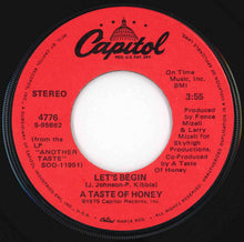 画像をギャラリービューアに読み込む, A Taste Of Honey - Race / Let's Begin (7 inch Record / Used)