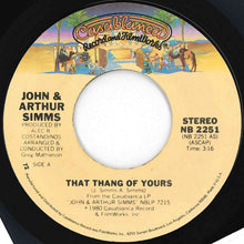 画像をギャラリービューアに読み込む, John & Arthur Simms - That Thang Of Yours / I'm Gonna Miss You (7 inch Record / Used)