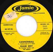 画像をギャラリービューアに読み込む, Duane Eddy His 'Twangy' Guitar And The Rebels - Cannon Ball / Mason Dixon Lion (7 inch Record / Used)